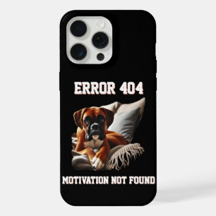 Boxerhund-Fehler 404 Motivation nicht gefunden iPhone 15 Pro Max Hülle