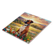 Boxerhund Fliese (Seite)