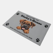 Boxerhund Fußmatte (Schrägansicht)