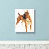 Boxerhund gedehnte Leinwand (Insitu (Holzboden))
