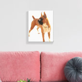 Boxerhund gedehnte Leinwand (Insitu (Wohnzimmer))