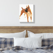 Boxerhund gedehnte Leinwand (Insitu (Schlafzimmer))