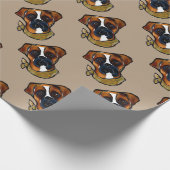 Boxerhund Geschenkpapier (Ecke)