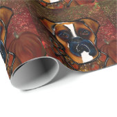 Boxerhund Geschenkpapier (Rolleneckpunkt)
