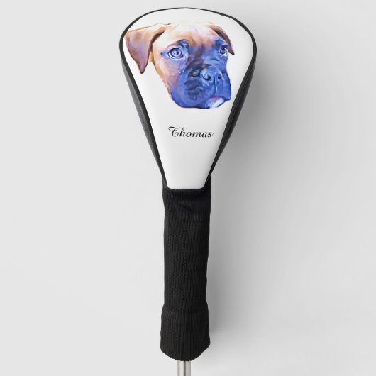 Boxerhund Golf Headcover (Vorderseite)