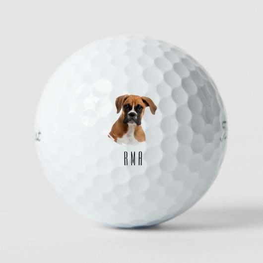Boxerhund Golfball (Vorderseite)