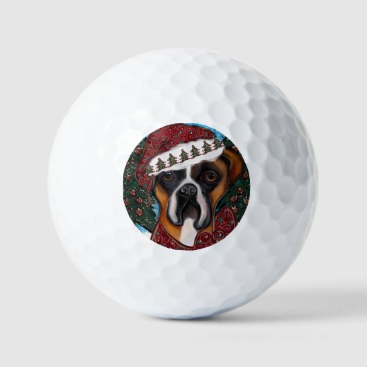 Boxerhund Golfball (Vorderseite)