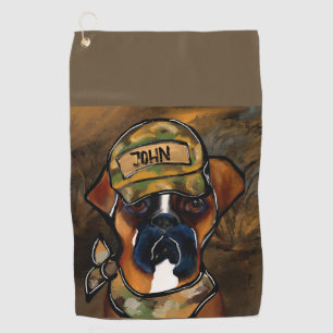 Boxerhund Golfhandtuch
