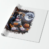Boxerhund Halloween Geschenkpapier (Ungerollt)
