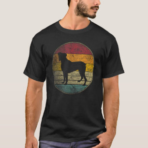 Boxerhund im vintage-look mit distressed-effekt im T-Shirt