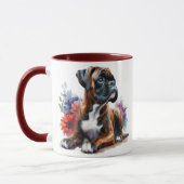 Boxerhund in Blüte Tasse (Links)