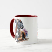 Boxerhund in Blüte Tasse (Vorderseite Links)