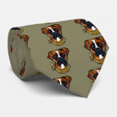 Boxerhund Krawatte (Gerollt)