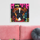Boxerhund Leinwanddruck (Insitu (Wohnzimmer))