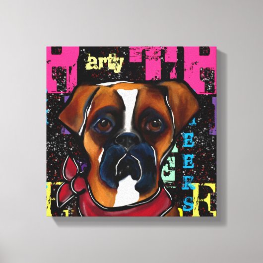 Boxerhund Leinwanddruck (Vorderseite)