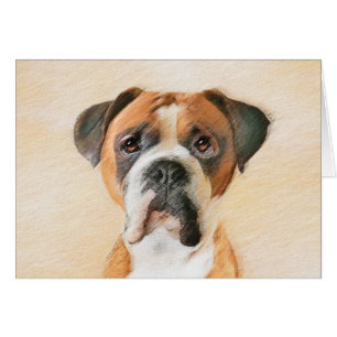 Boxerhund-Malerei unbeschnitten Original-Tierkunst