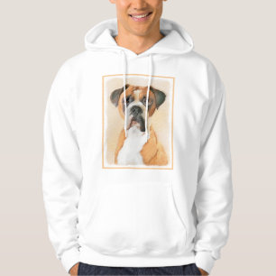 Boxerhund-Malerei unbeschnitten Original-Tierkunst Hoodie