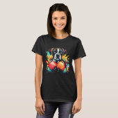 Boxerhund mit Boxhandschuhen Farbsplash 1 T-Shirt (Vorne ganz)