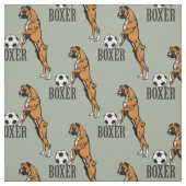 Boxerhund mit Fußballgewebe Stoff (Muster)