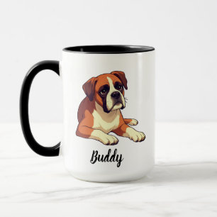 Boxerhund mit individuellem Namen Tasse