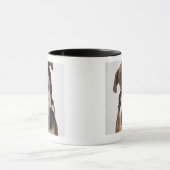 Boxerhund mit Kopfhörern Tasse (Zentrum)