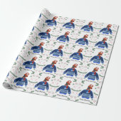 Boxerhund mit Weihnachtspulli Festlich Geschenkpapier (Ungerollt)