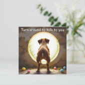 Boxerhund - Ostern Feiertagskarte (Stehend Vorderseite)