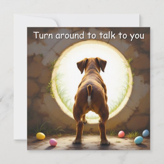 Boxerhund - Ostern Feiertagskarte (Vorderseite)