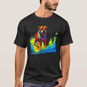 Boxerhund Pop Surf T-Shirt