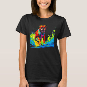 Boxerhund Pop Surf T-Shirt
