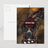 Boxerhund Postkarte (Vorne/Hinten)