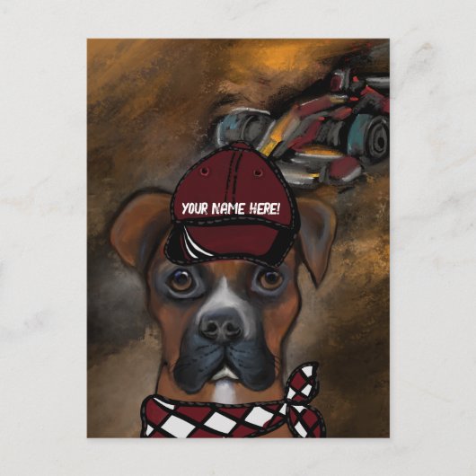 Boxerhund Postkarte (Vorderseite)