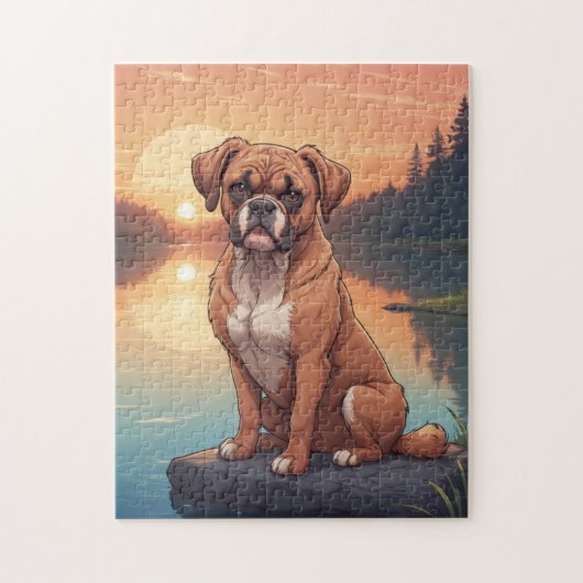 Boxerhund Puzzle (Vertikal)