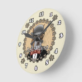 Boxerhund runde wanduhr (Winkel)