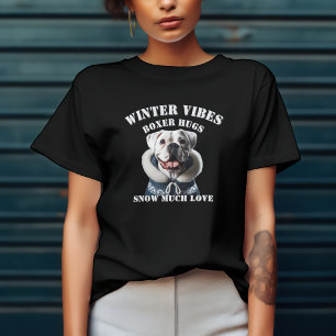Boxerhund Schnee Viel Liebe T-Shirt