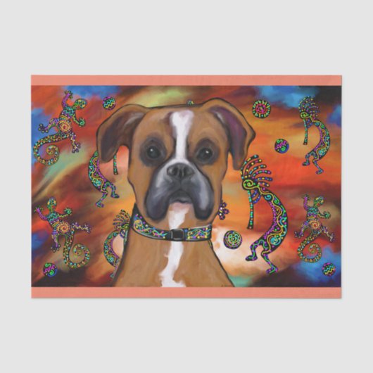 Boxerhund Seidenpapier (Vorderseite)