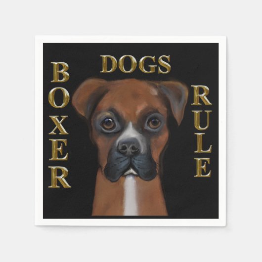 Boxerhund Serviette (Vorderseite)