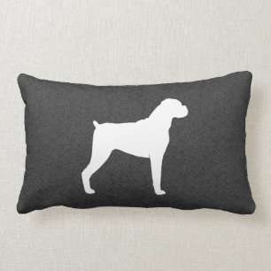 Boxerhund-Silhouette Lendenkissen