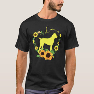 Boxerhund Sonnenblume Er T-Shirt