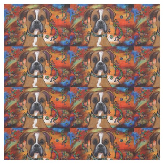 Boxerhund Stoff (Muster)