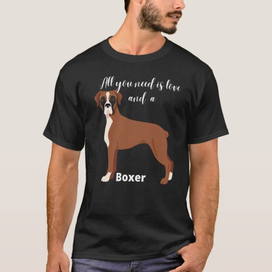 Boxerhund Tier Haustier T-Shirt (Vorderseite)