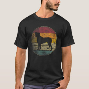 Boxerhund Vintage abgenutzt Retro-Stil Silhouette T-Shirt