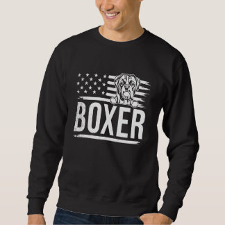 Boxerhund VINTAGE US-FLAGGE Sweatshirt