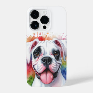 Boxerhund Wasserfarbspritzer iPhone 14 Pro Hülle