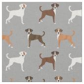 Boxerhunde mit grauen Schwänzen Stoff (Nahaufnahme)