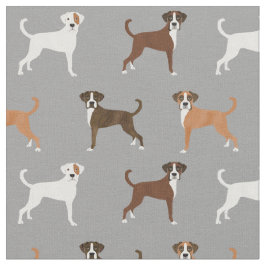 Boxerhunde mit grauen Schwänzen Stoff