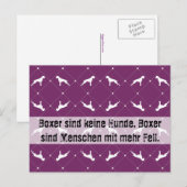 Boxerhunde Postkarte (Vorne/Hinten)