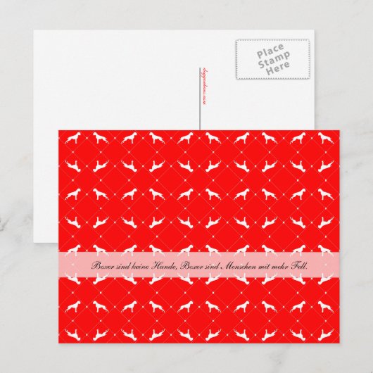 Boxerhunde Postkarte (Vorne/Hinten)