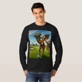 Boxerhunde spielen Golf T-Shirt (Vorne ganz)