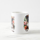 Boxerhunde und Blumen Kaffeetasse (Mittel)